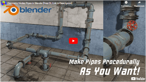 [raywakui] Geometry Nodes Pipes v1.1 for Blender 